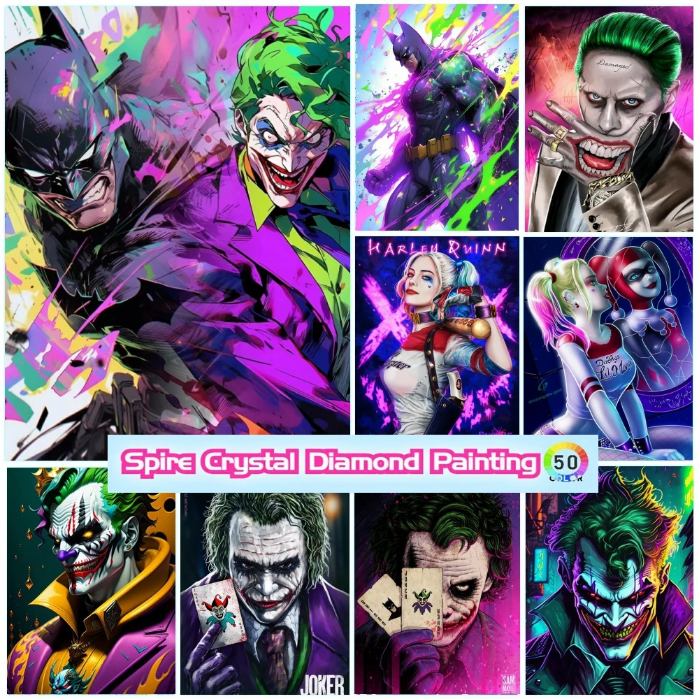 

DC Joker Бэтмен Харли Квинн 5d искусственная живопись вышивка супергерой кино искусство Вышивка крестиком Мозаика ручная работа домашний декор