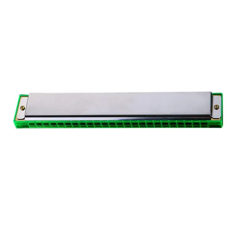 

1Pc Practical 24 Holes Complex Tone Harmonica Metal Harmonica with Box