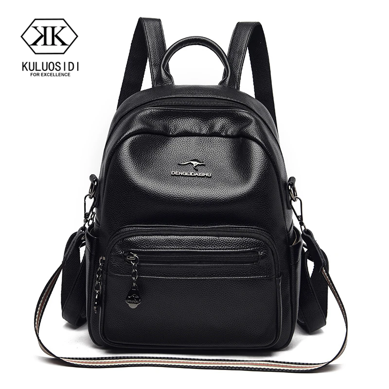 

Fashion Women Backpack Leather Purse Large Capacity School Book Bag Shoulder Bag for Teenagers Girls Waterproof Travel Backpack