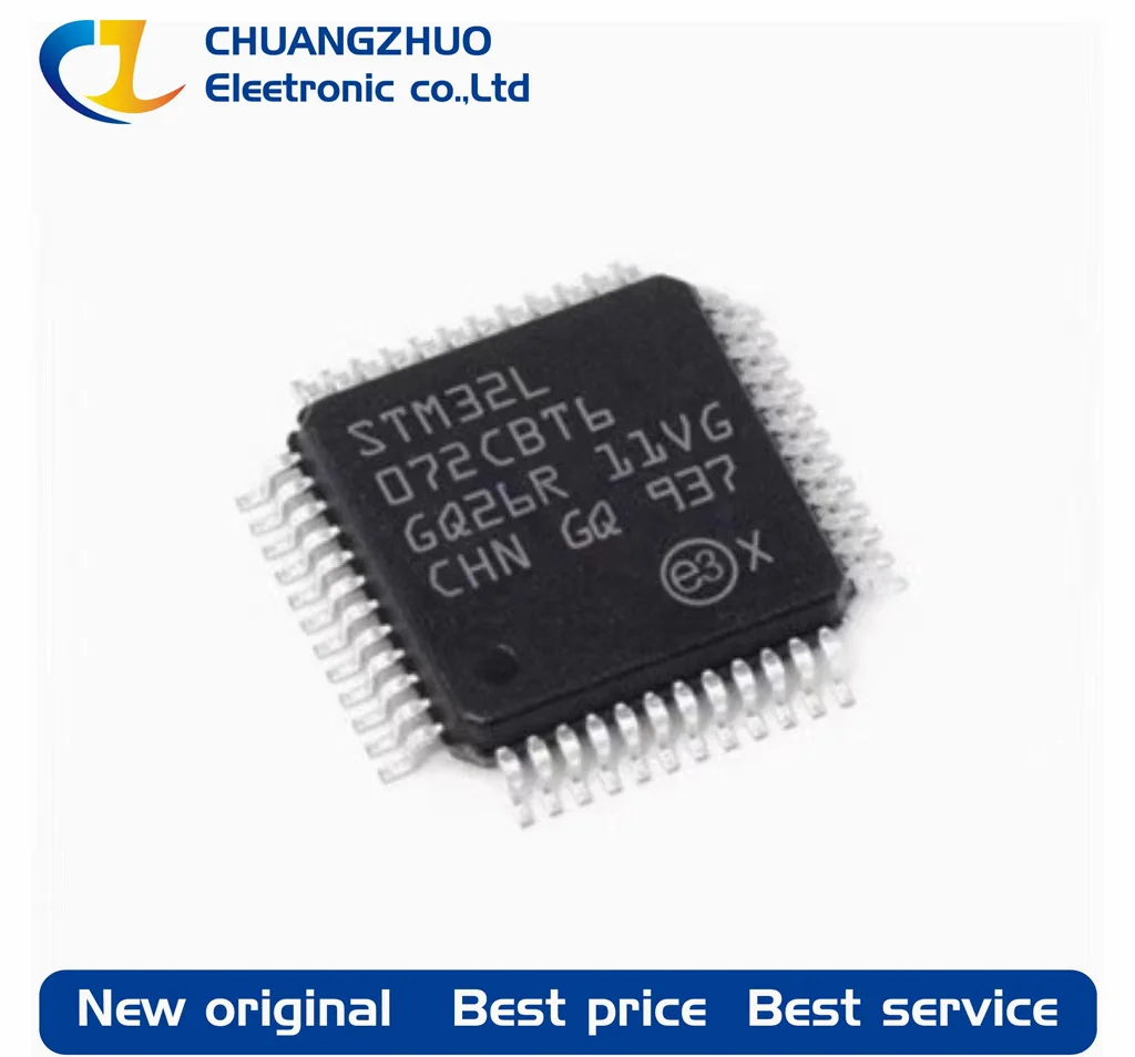 

1Pcs New original STM32L072CBT6 128KB 1.65V~3.6V ARM Cortex-M0 20KB 32MHz FLASH 37 LQFP-48(7x7) Microcontroller Units