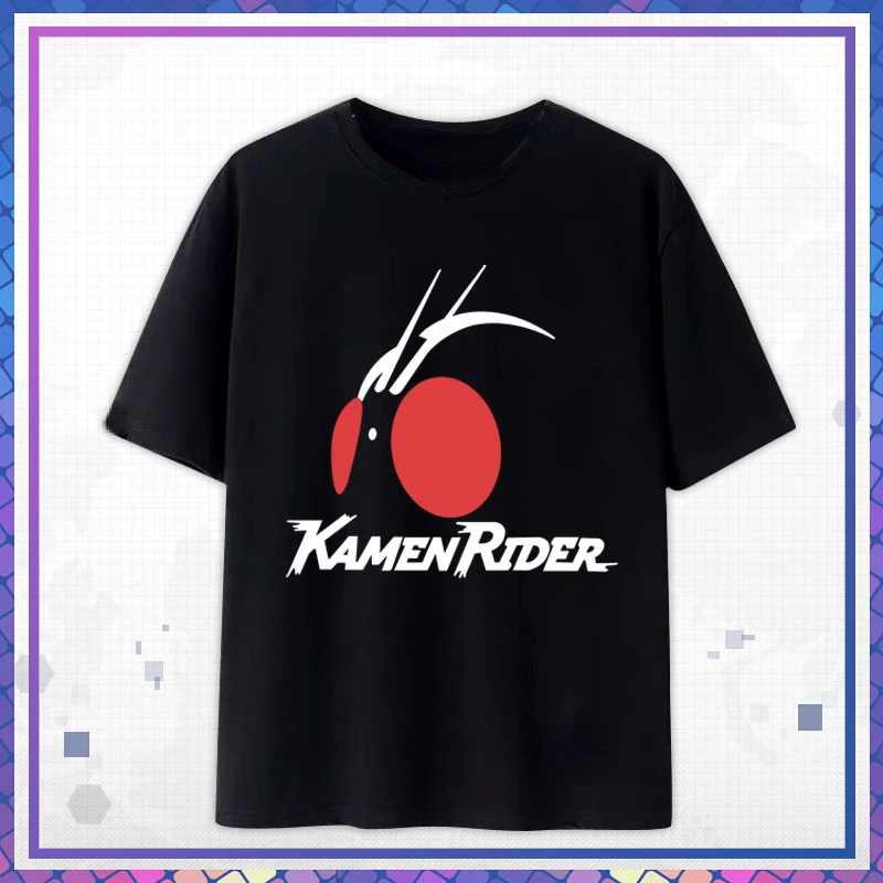 Фото Стильная футболка Kamen Rider TOKUSATSU с японским аниме принтом, Повседневная модная дышащая рубашка для влюбленных, хипстерские футболки в Корейском стиле унисекс №2