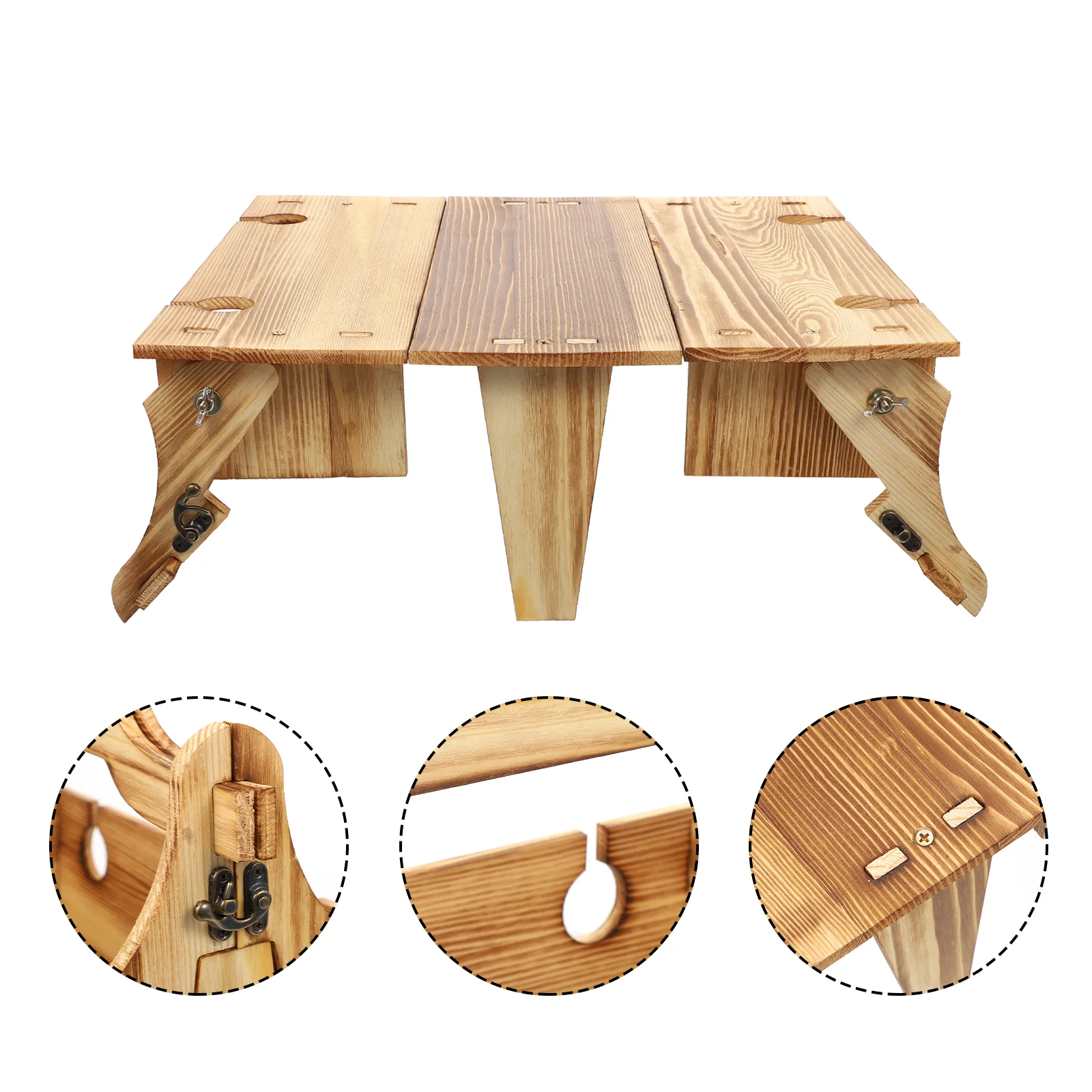 

Складной стол для пикника 2 в 1, маленький стол для пикника, деревянная корзина для хранения для пикника, трансформируемая корзина, держатель для очков, стол для кемпинга