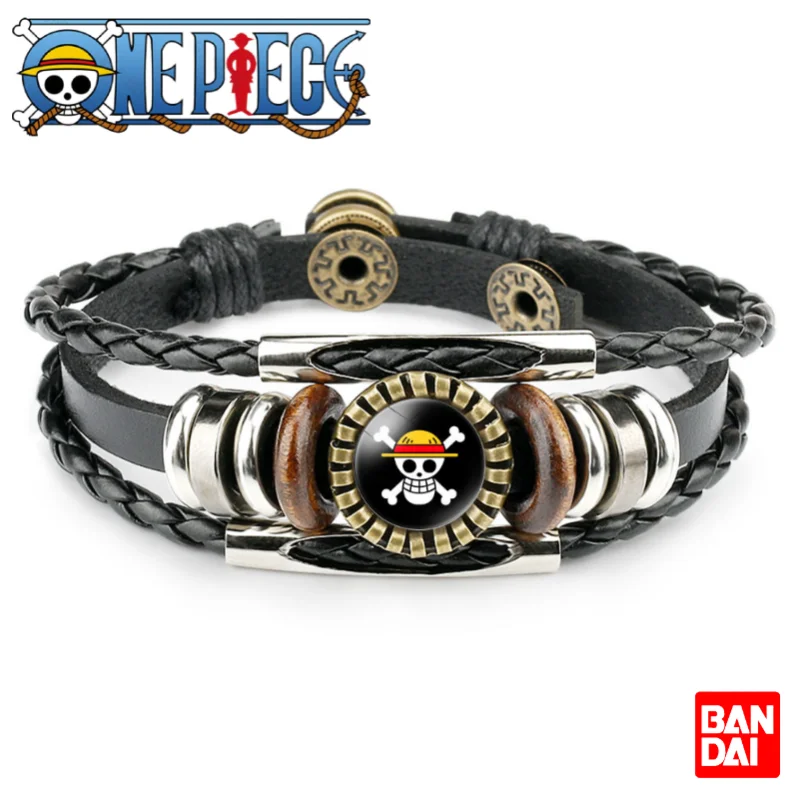 

One Piece Anime Peripheral Bracelet Jewelry Luffy Sauron Robin Chopper Retro Bracelet Handwoven High Quality Gift Collection