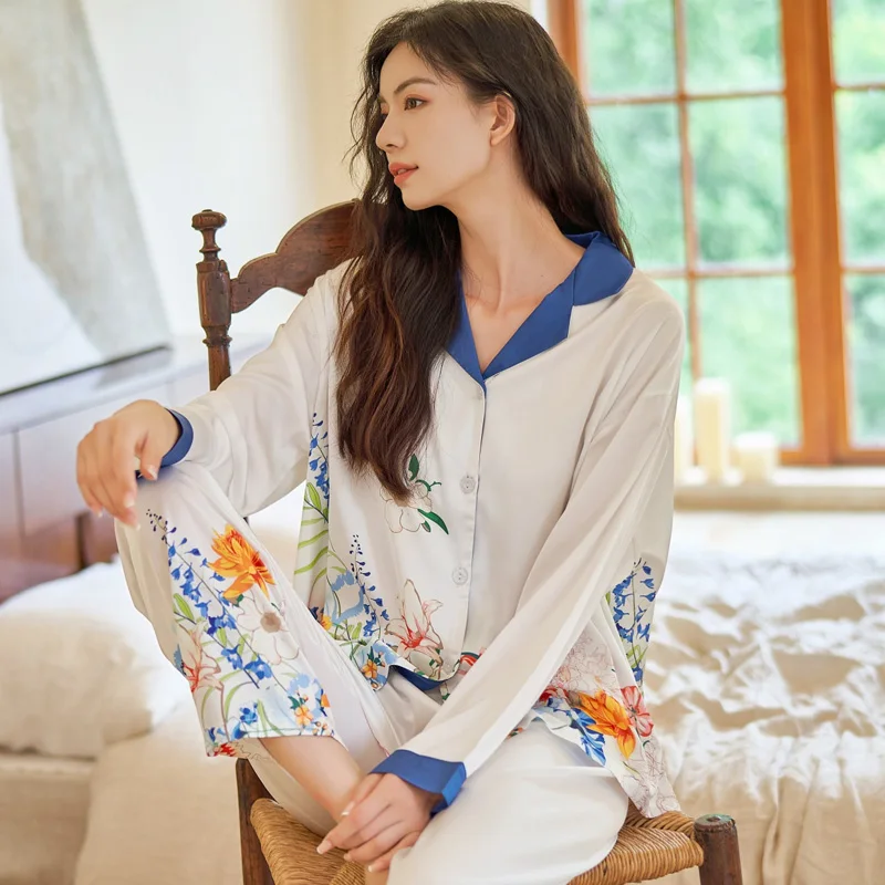 Sexy Sleepwear Women Sleepwear Silk Princess Style Loose Version Pajama Set Girl Pajama Set