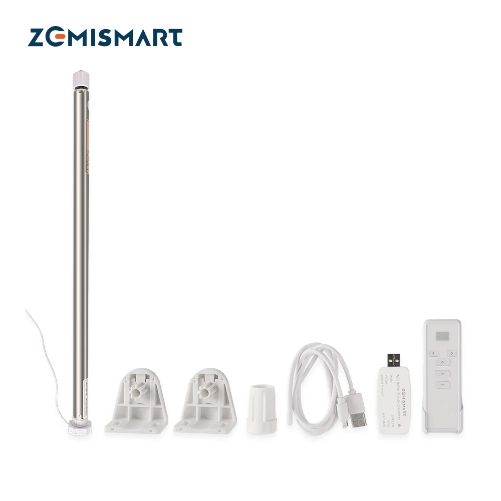 

Zemismart Smart Electric Tubular Motor Rechargable Blind Motor for 28mm Tube with WiFi USB Dongle Tuya Zigbee Alexa Google Home