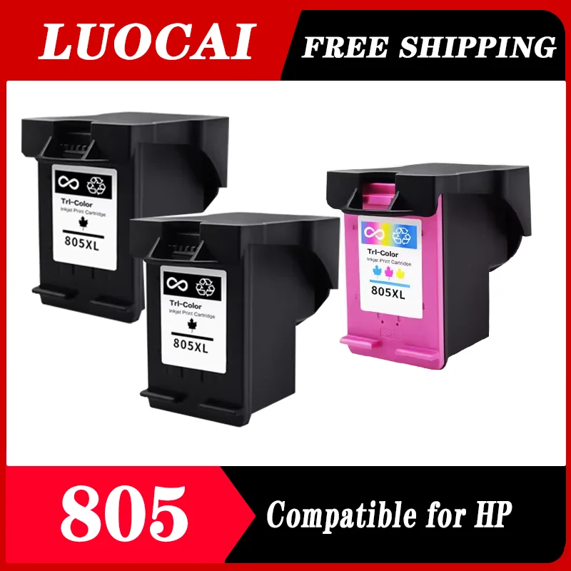 

2SET Remanufactured for hp 805 805XL Premium Remanufactured Color Inkjet Ink Cartridge for HP DeskJet 1210 1212 2330 2332 2335