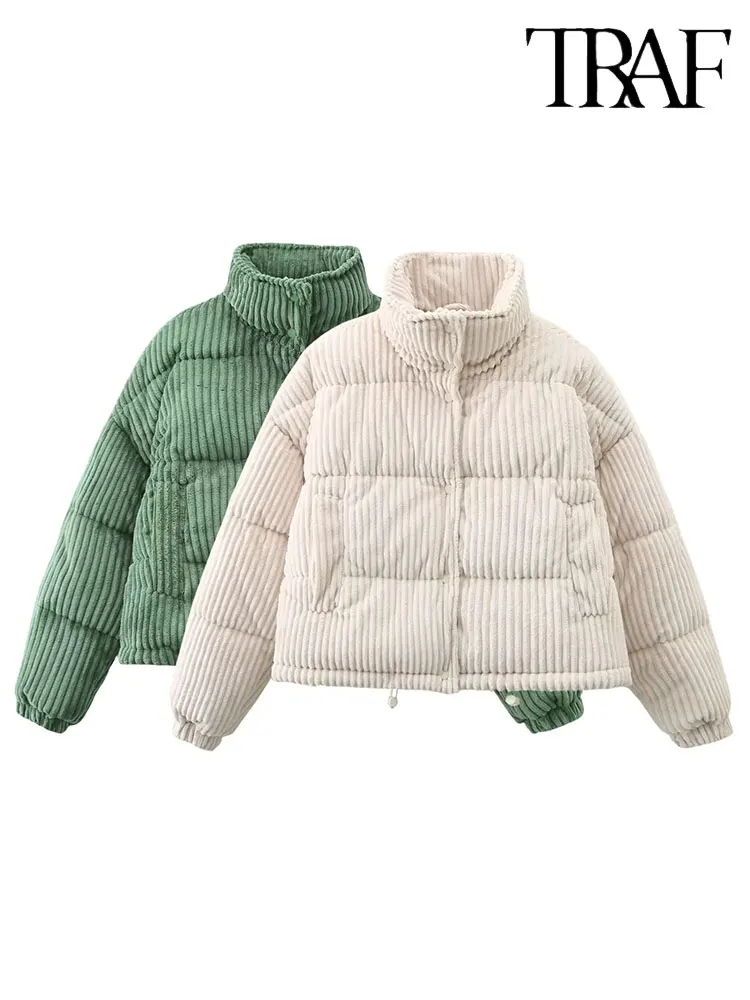 

Куртка женская Вельветовая с воротником-хомутом, на осень/зиму