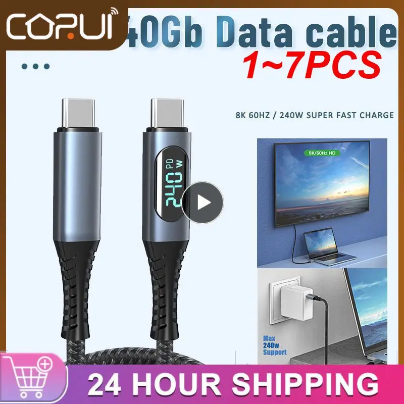 

1-7 шт., кабель USB Type-C, 100 Вт, 60 Вт