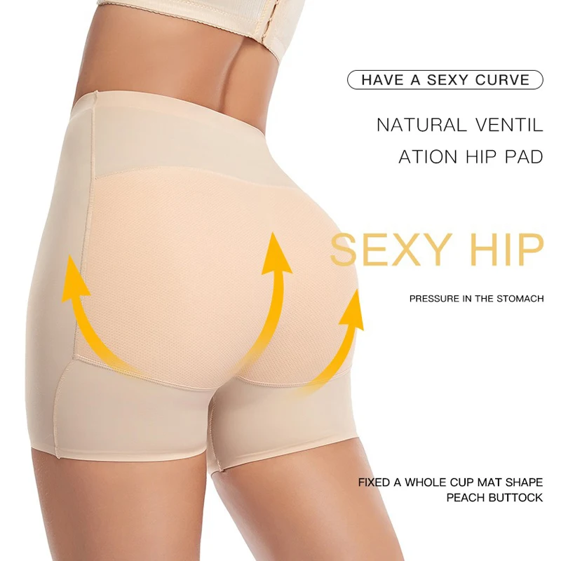 High Waist Butt Pads Seamless Butt Lifter Padded Panties Hip Enhancer Underwear Booty Pads Shapewear Shorts