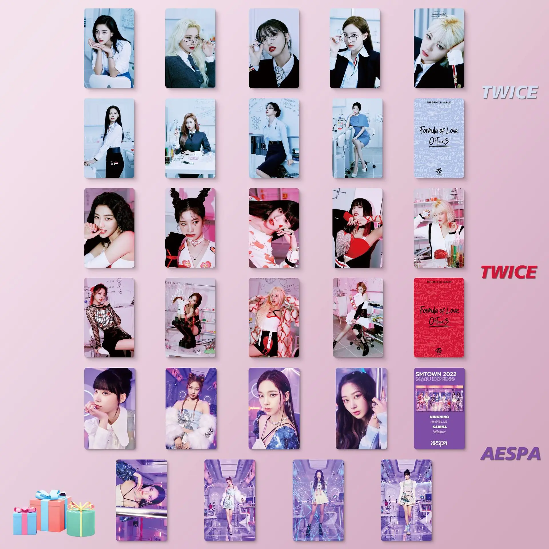 

30PCS/Set Kpop Aespa Twice Lomo Card New Album FormulaOf Love Cards Photo Album Cards K-POP Postcard Korea Fashion For Fans Gift