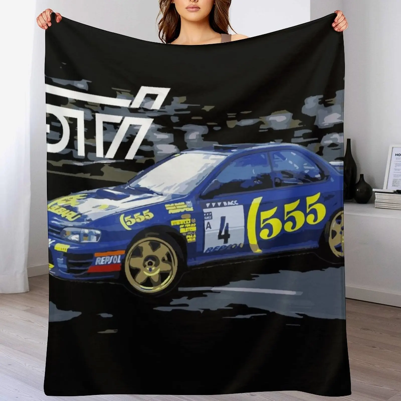 World Rally Blue 555 колин McRae GC8 пледы одеяла и для дивана