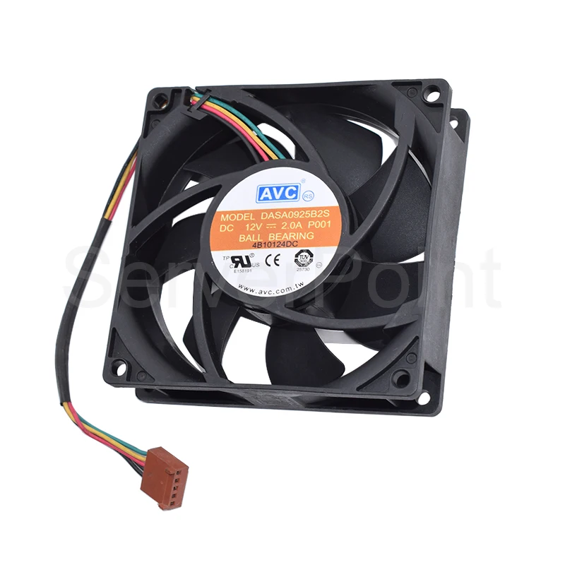 Новый серверный вентилятор DASA0925B2S для AVC, кулер с квадратным охлаждением, 12 В постоянного тока, 2,0 А, 92x92x25 мм, пять проводов