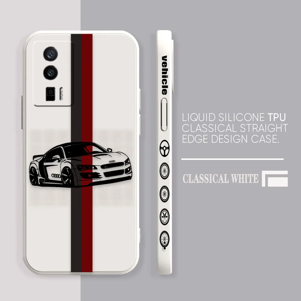 Case For Redmi K60E K60 K50 K40S K40 K30 K20 12C 10C 9A 9 10X 10A 10 Pro 4G 5G Gaming Case Fundas Cqoues Shell Sports Car A-Audi