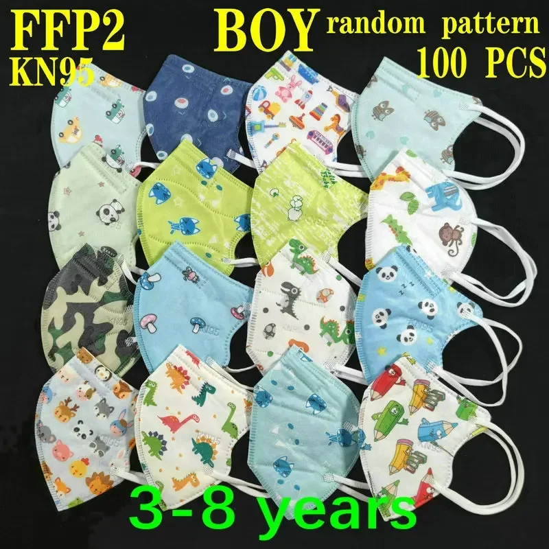 

Детская маска KN95, 3-8 цветов, 5 слоев мультфильмов, FFP2, маска для мальчиков и девочек, детские маски, CE, маска для лица, FPP2, защитная