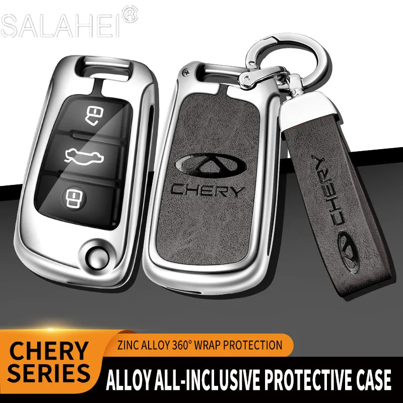 

Zinc Alloy Car Key Case Full Cover Shell For Chery Tiggo 2 3X E5 Cowin 5 3 AMULET Eastar Arrizo M7 Fulwin 2 Keychain Accessories