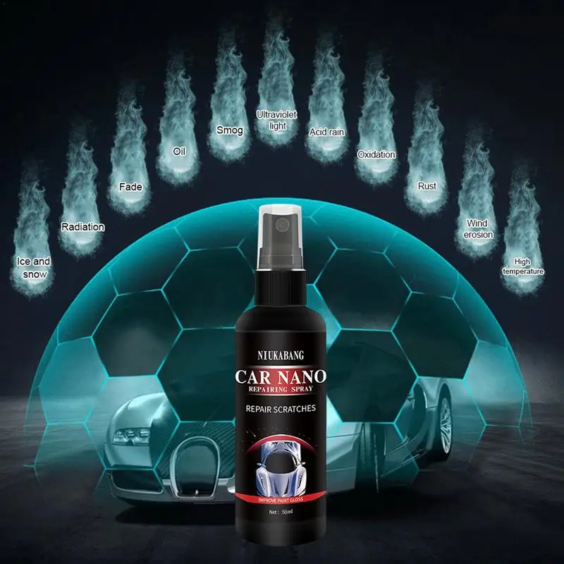 

2021 Гидрофобный нано-спрей против царапин, Восстанавливающее Средство для автомобиля, керамическое покрытие для автомобиля, полировка, восстановленная эссенция 50 м