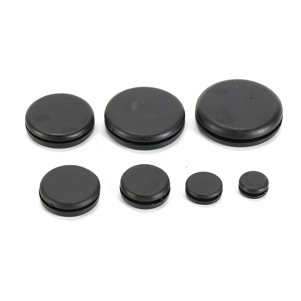 

Открытые/Закрытые резиновые втулки, 200 шт., набор в ассортименте разных размеров, черные заглушки, заглушки, резиновые инструменты