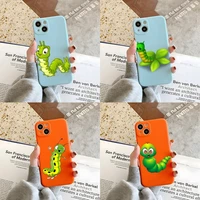 caterpillar phone case orange and blue for apple iphone 12pro 13 11 pro max mini xs x xr 7 8 6 6s plus se 2020 cover