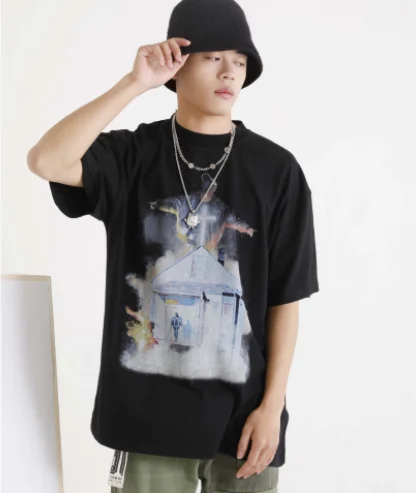 

Men's fashion casual short sleeve T-shirt 072