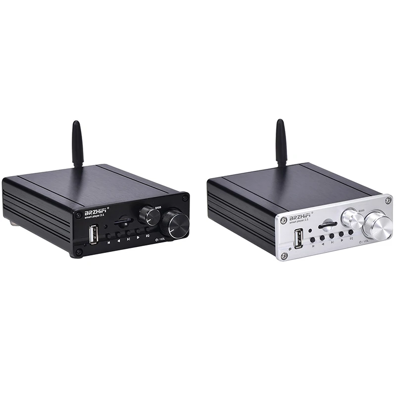 

Усилитель мощности BRZHIFI 50Wx2 +, 100 Вт, сабвуфер, цифровой, Компактный усилитель мощности HIFI, уровень нагрева 3116, Bluetooth 5,0, TF усилитель