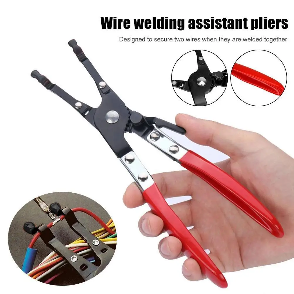 

Wire Welding Clamp Plier Car Vehicle Soldering Aid Pliers Hold 2 Wires Innovative Wire Welding Clamp Car Maintenance Repair Tool