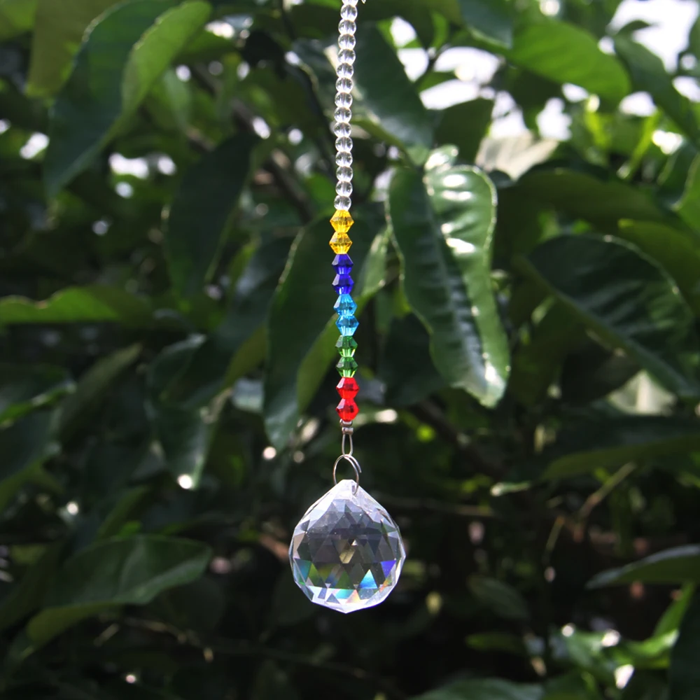 

30mm Clear Crystal Ball Glass Guardian Window Sun Catchers Rainbow Maker Collection Suncather Gift Home Garden Hanging Decor