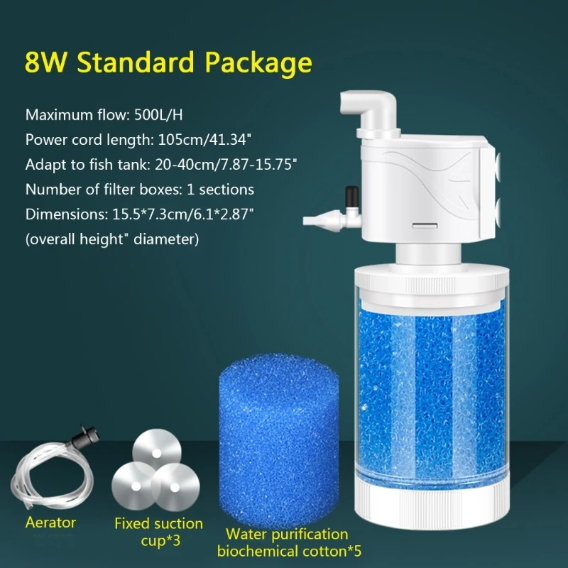 

Прочный аквариумный фильтр, резервуар для рыб, внутренний фильтр для пресной воды