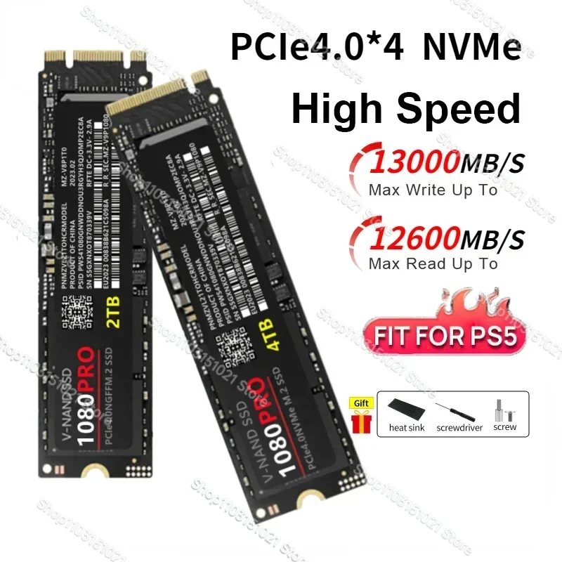 

SSD PCIe NVME Gen4 X4 Ssd Sata 4TB 2TB 1TB Ssd M.2 2280 PCIe Hard Drive Disk Internal Solid State Drive for Laptop Ps5 Computer