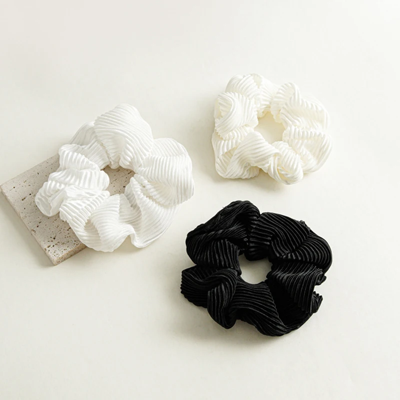 

Высокоэластичная резинка для волос, вязаные тканевые резинки для женщин и девушек, однотонные простые волосы, аксессуары для волос