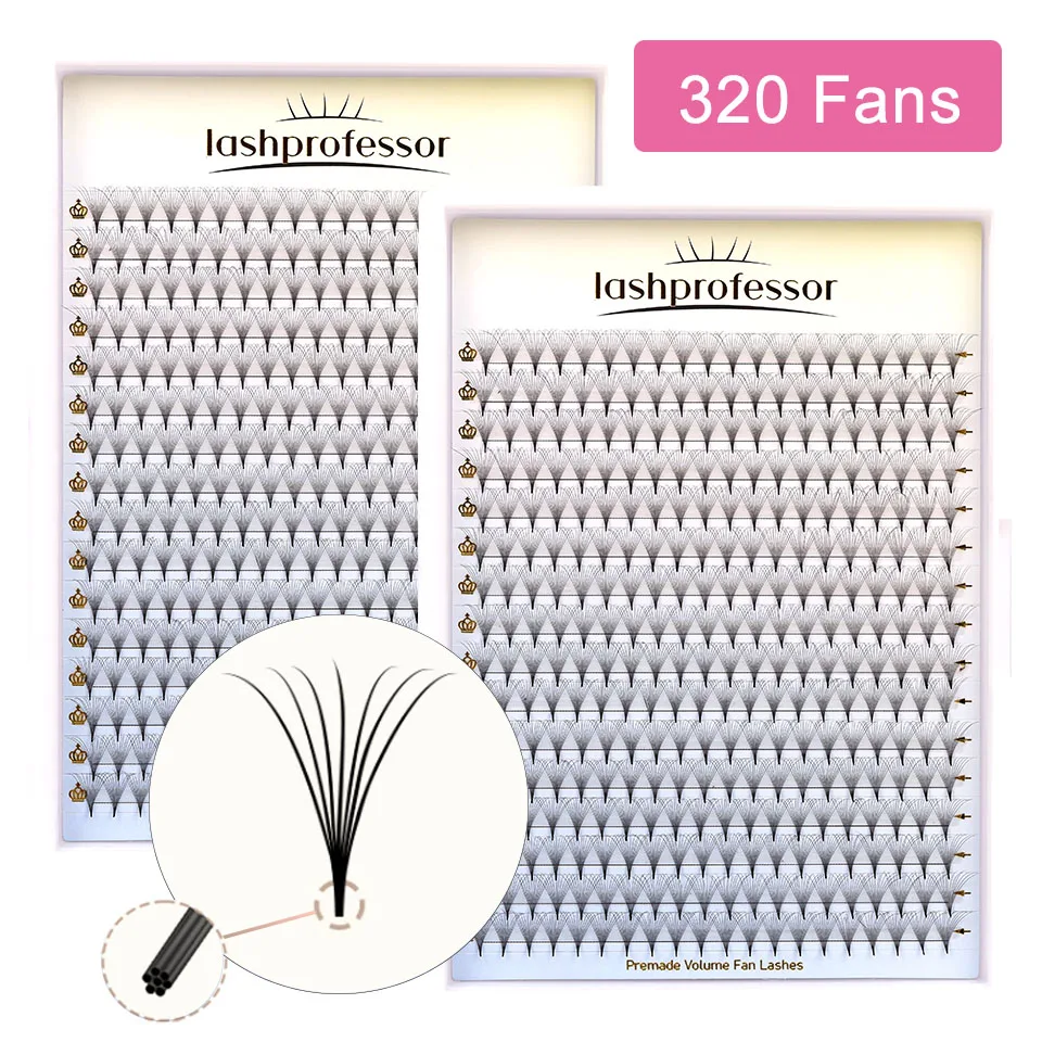 Lash Premade Fans Наращивание ресниц 4D 5D 6D 10D 12D 14D 16D 20D Тонкая заостренная база Русская 320