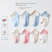 4 pairslot baby socks summer thin breathable short ankle soft cotton mesh sock for 0 8 years toddler kids children clothes