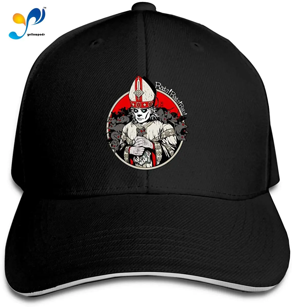 

Ghost Meliora Hip Hop Baseball Cap Golf Trucker Baseball Cap Adjustable Peaked Sandwich Hat Black Unisex Casquette Black