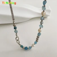baroque natural freshwater pearl necklace fashion classic luxury geometrical irregular clavicle necklace sweater chain
