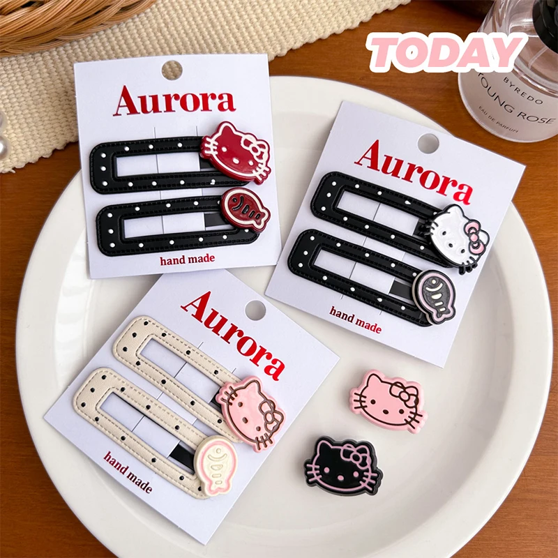 2 шт. заколки для волос в виде кошек и рыбок