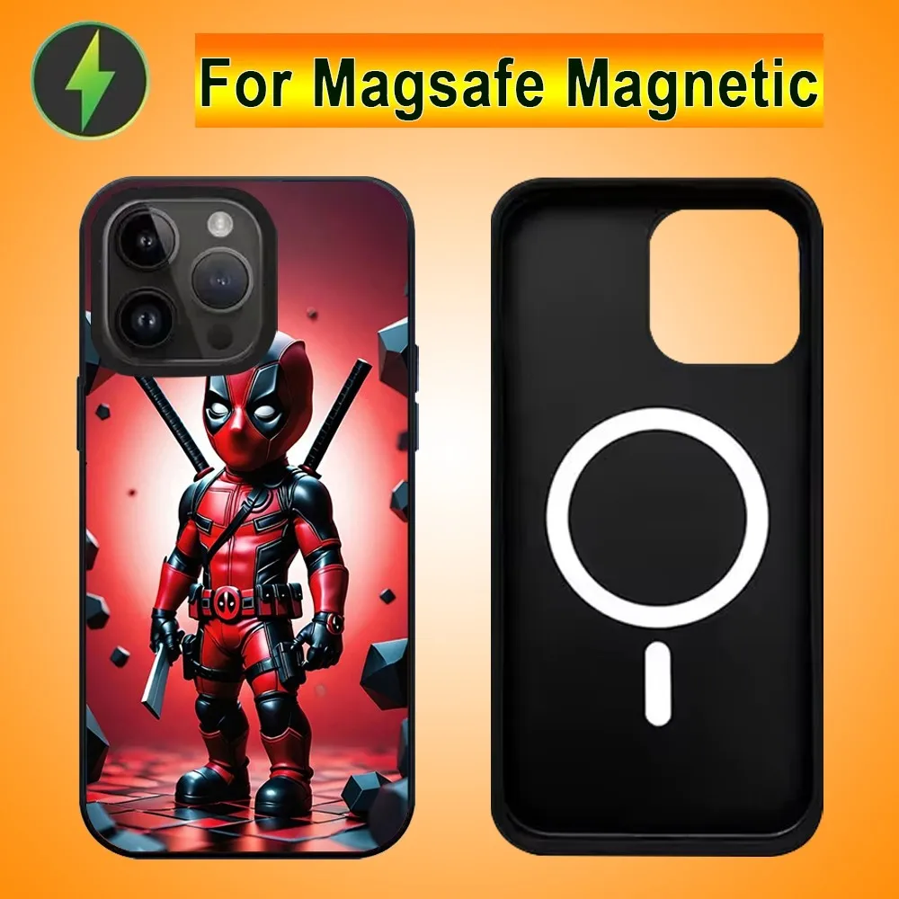 D-дэдпул чехол для телефона с картой IPhone 15 14 13 Pro Max 11 12 Mini Alex зеркалом беспроводной