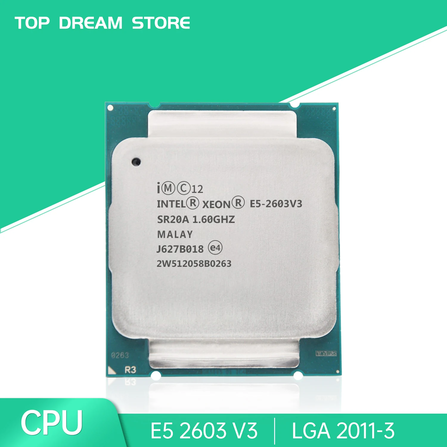

Процессор Intel Xeon Φ V3 E5 2603 V3 CPU 1,6 ГГц LGA 2011-3 SR20A 6-ядерный процессор для настольных компьютеров e5 2603V3