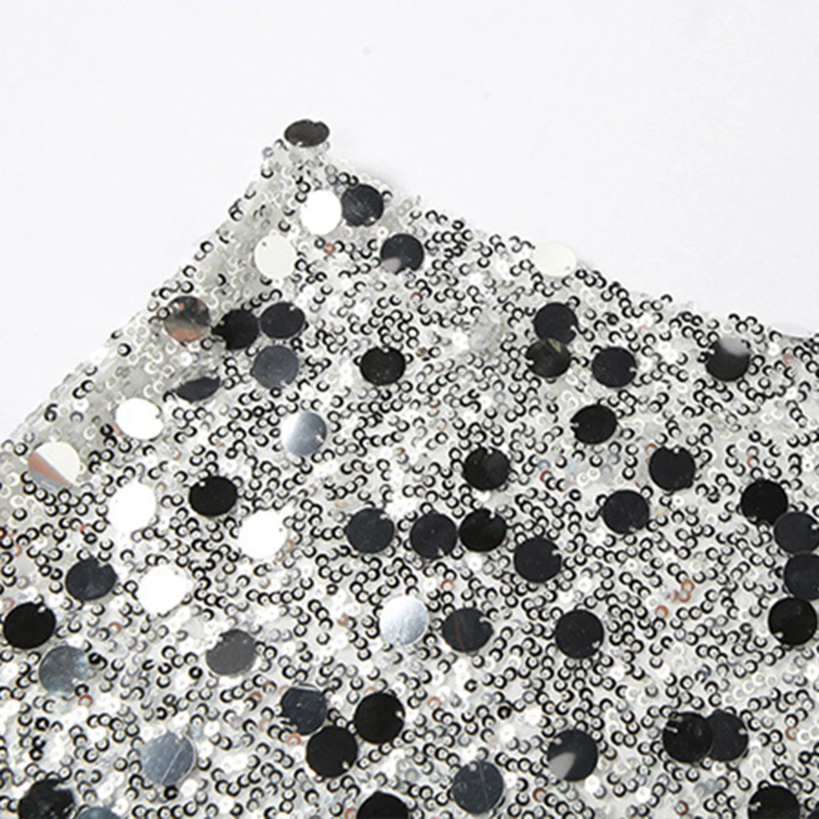 Женская юбка для танца шеста блестящая с блестками мини-юбка боковой невидимой