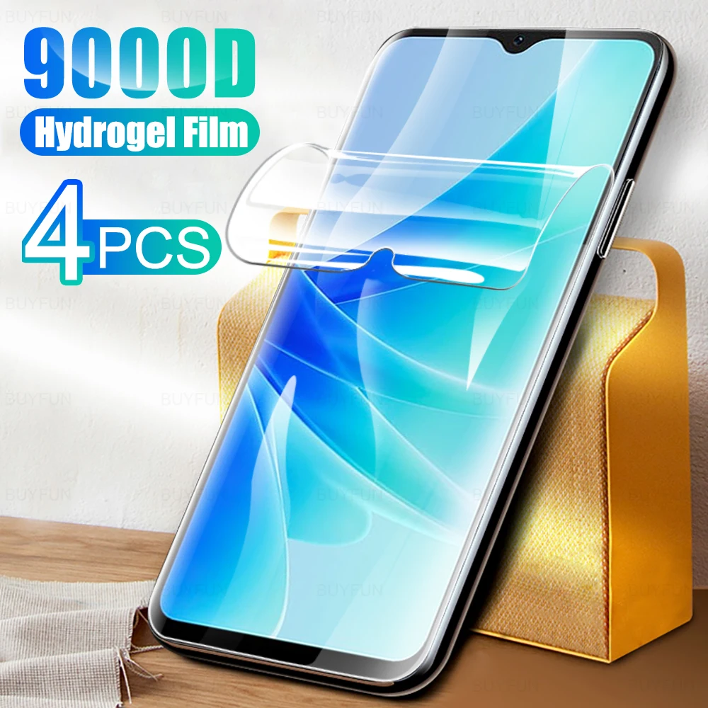 

4 шт. 9000D мягкая Гидрогелевая пленка для Oppo A57 A54 4G зеркальная защита для экрана для OPPO A5 A9 2020 полная пленка защитная не стекло