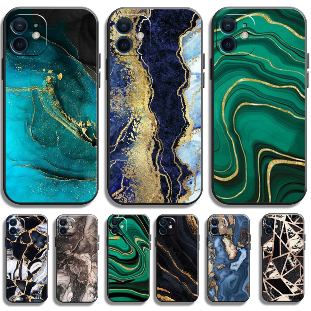 

Marble Art Fashion Phone Cases For iPhone 11 12 Pro MAX 6S 7 8 Plus XS MAX 12 13 Mini X XR SE 2020 Coque Funda Soft TPU
