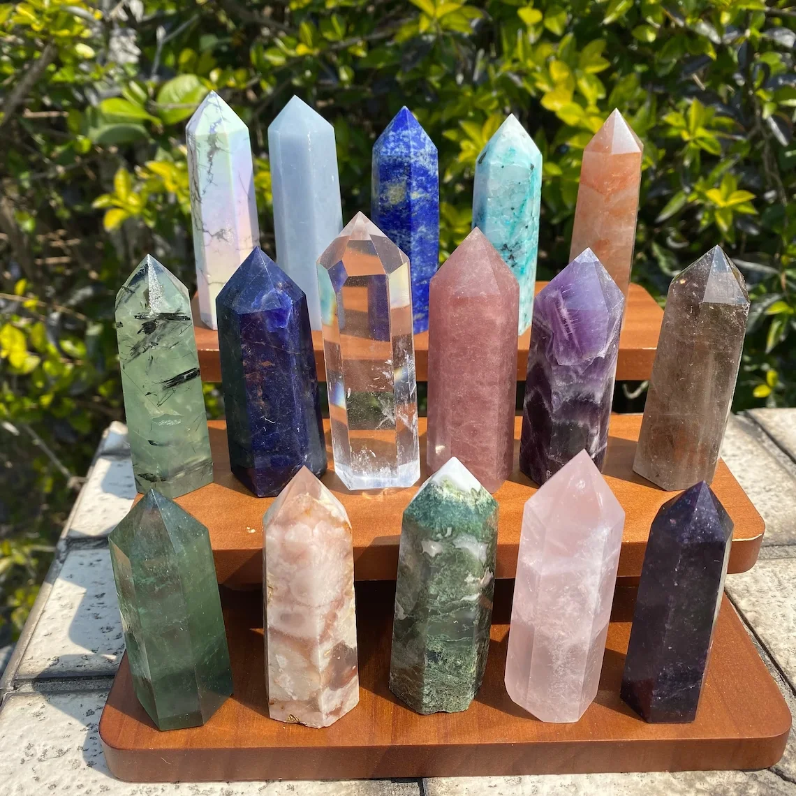 

1Pcs Natural Stone Crystal Tower Points Rose Quartz Chakra Healing Wand Reiki Energy Ore Mineral Crafts Home Decoration Bulk
