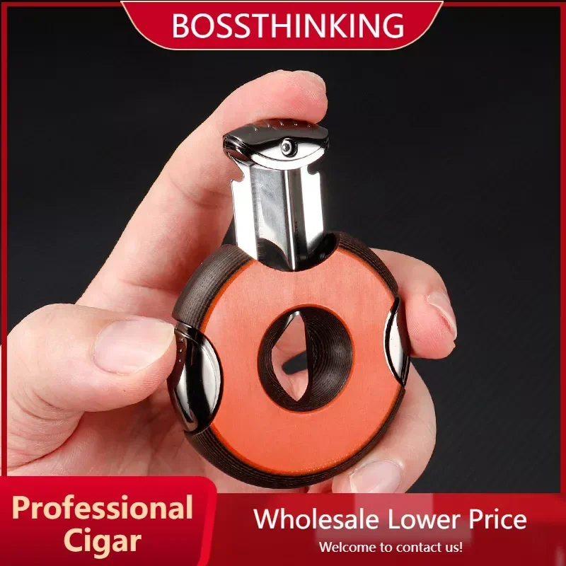 Роскошный резак для сигар V Cut острый гильотин из сплава портативная коробка