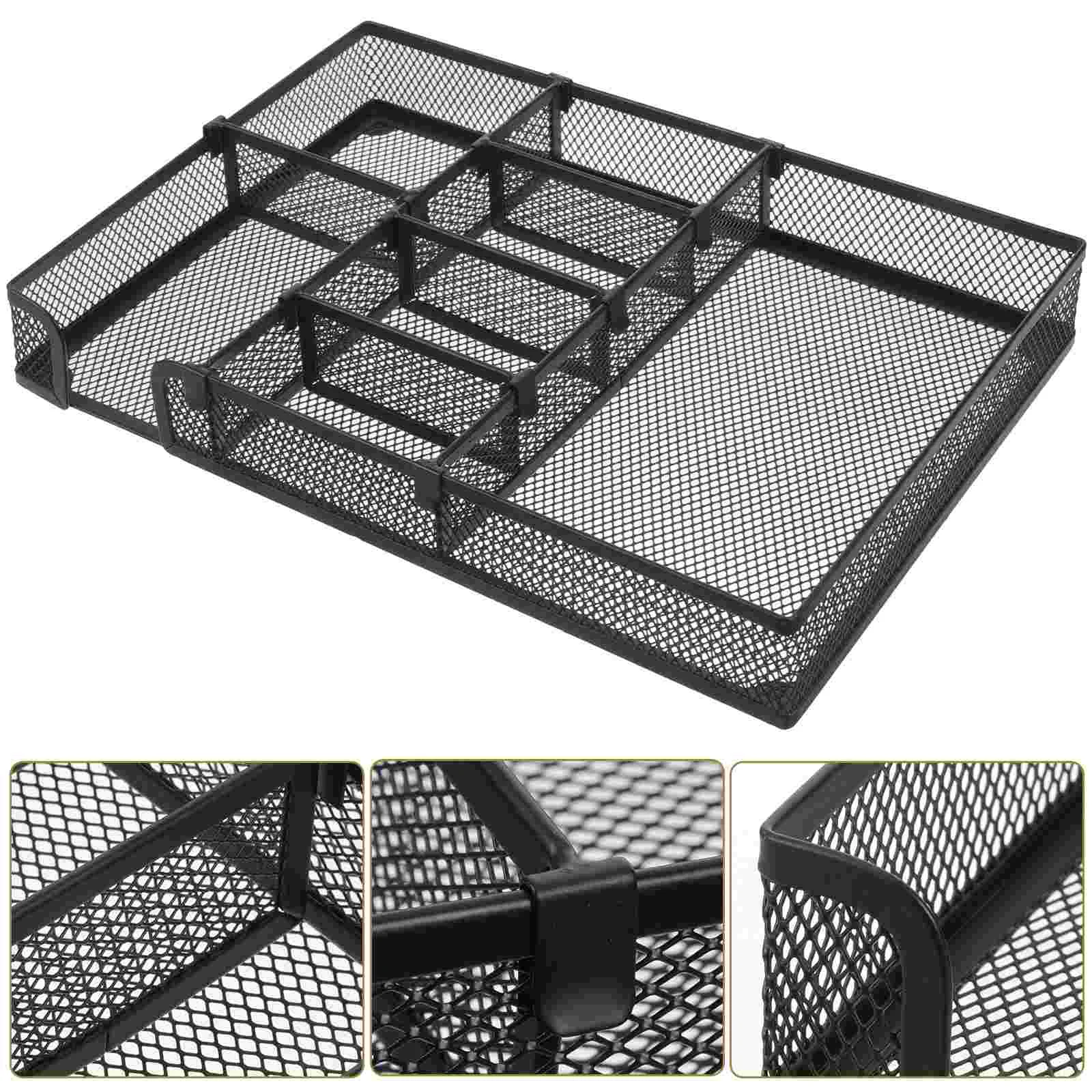 

Black Pen Holder Desk Organizer Mesh Paper Organization Storage Aesthetic Office Supplies Magazine