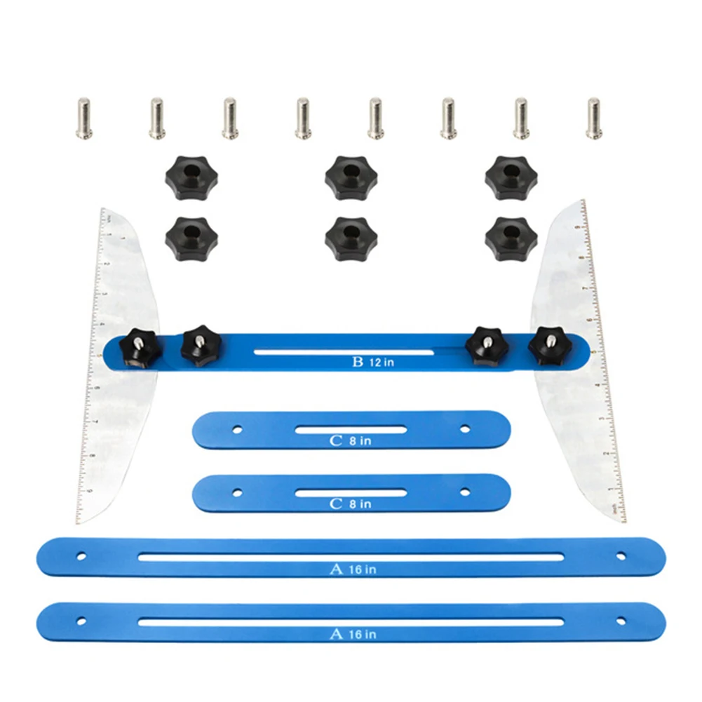 Stair Treads Gauge Template Tool - Stair Jig, Measuring Stair Tool, Shelf Scribe Household Construction Renovation Tools