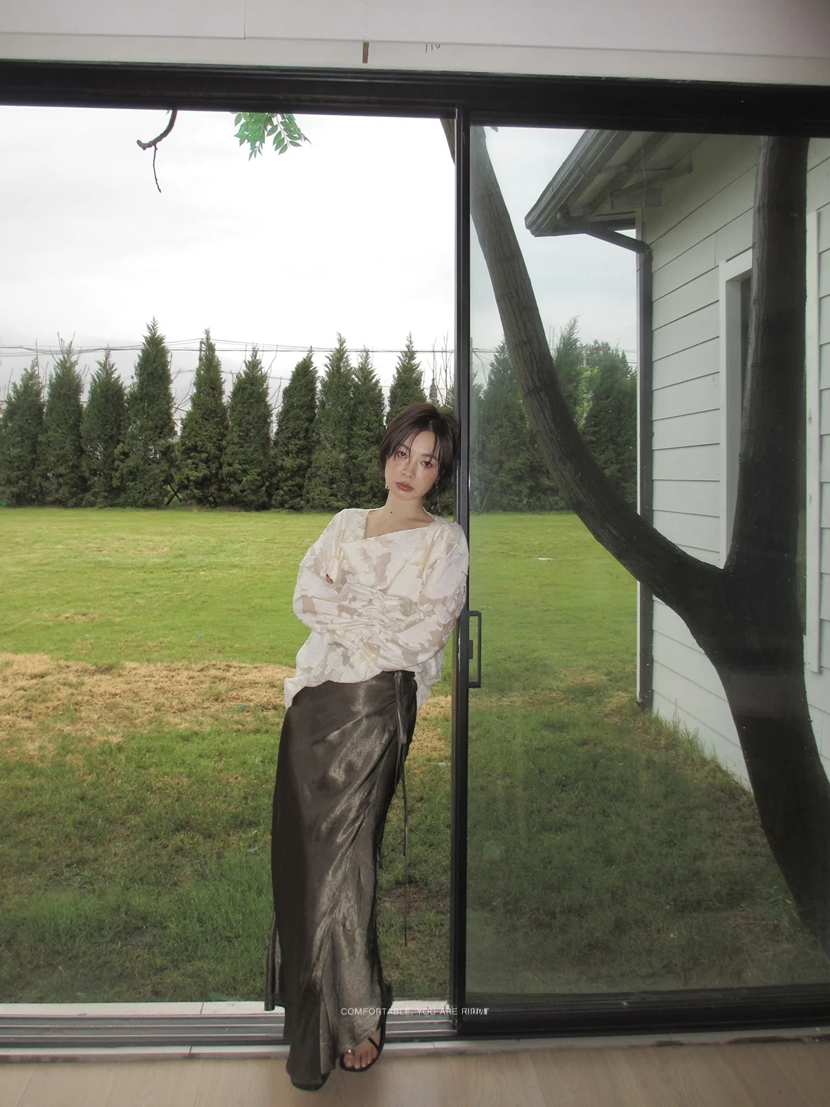 Molin новая китайская свободная женская рубашка с текстурированным силуэтом и