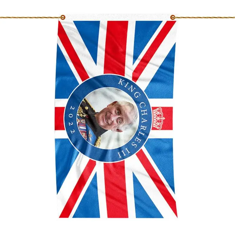 

Charles III Union Flag Great Britain King Charles Succession Banner British Flag Featuring Her Majesty The King King Charles III