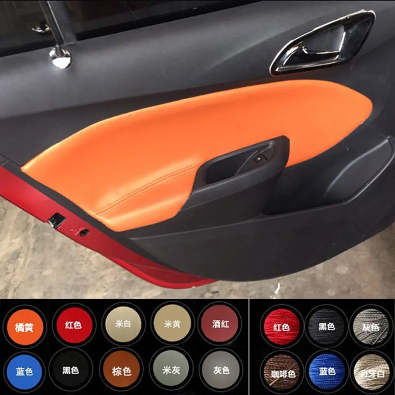 

Microfiber Leather Car Door Handle Panels / Center Console Dashboard Panel Cover Trim For Chevrolet Cruze 2017 2018