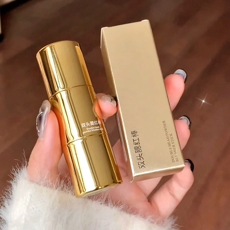 Двойная головка румяна-стик многоцелевой крем красные отеки тени для век