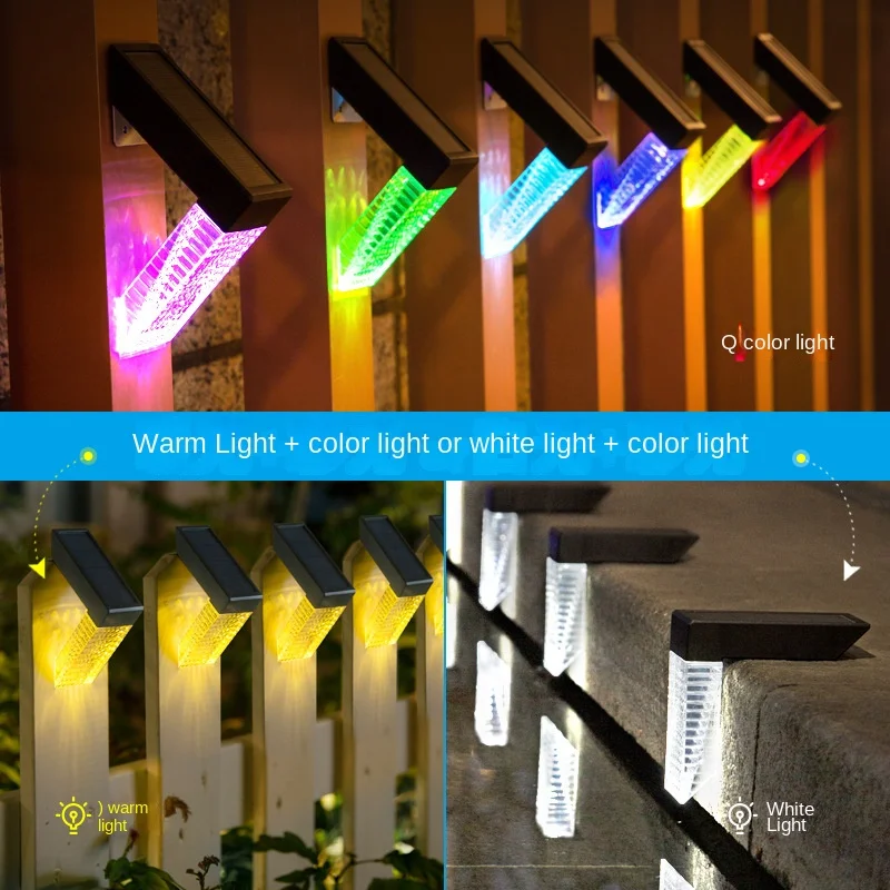 

Led Solar Lamp Outdoor Waterproof Stair Light Outdoor Aisle Corridor Fence Waterproof Wall Light Balcony Garden Fence Light