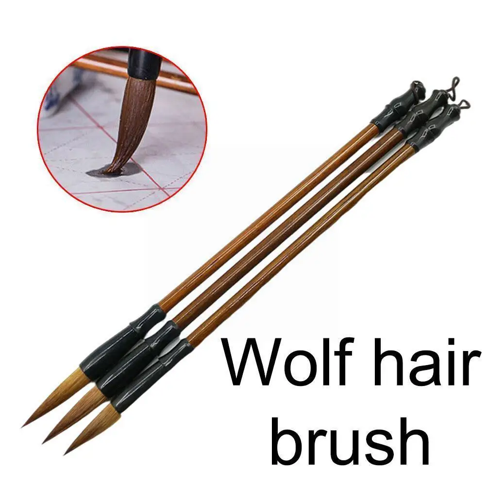 

1pc Chinese Writing Brushes White Clouds Bamboo Wolf's Hair Writing Ink Brush For Calligraphy Watercolor Painting Brush 3 S M1m5