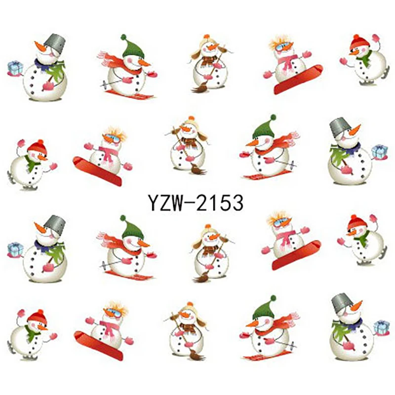 1/2/3PCS Snowflake Nail Art Decals Christmas Designs Self Adhesive Stickers New Year Winter Gel Foil Decoration